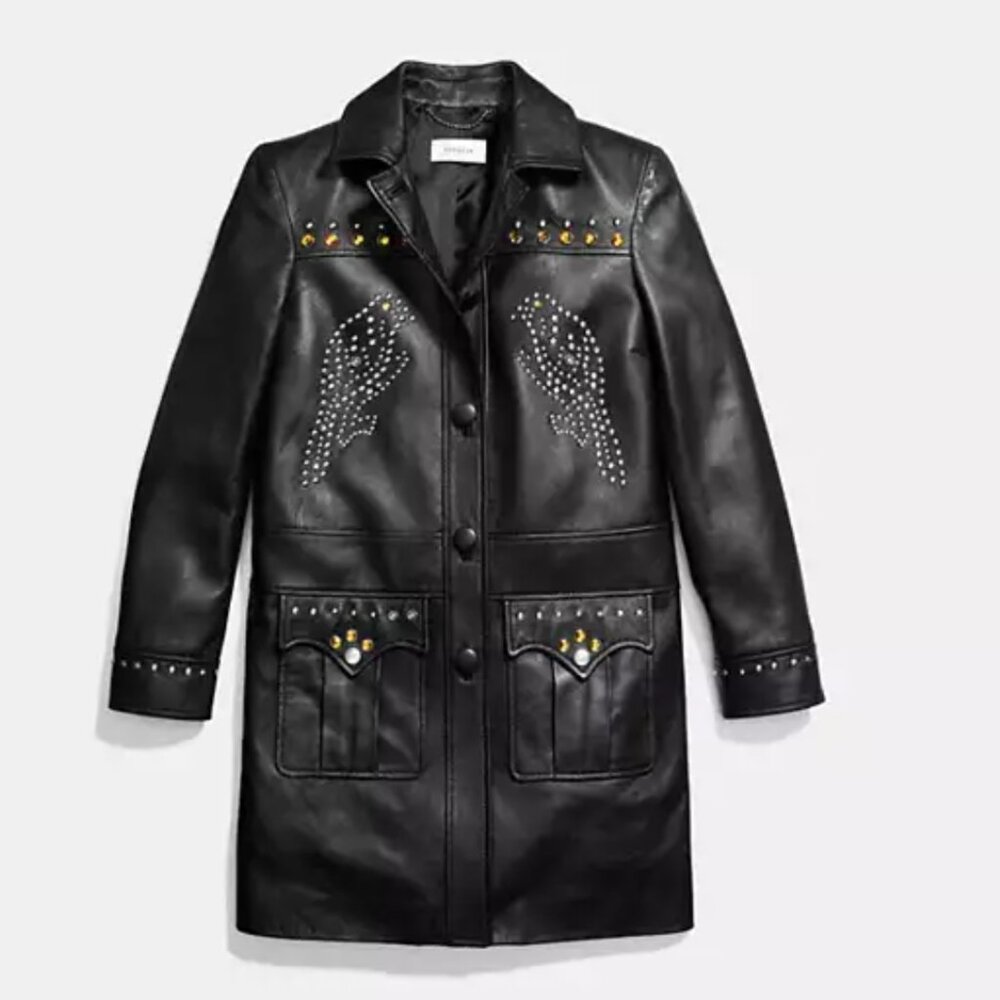 Coach Western Rivets Coat: Size US 2